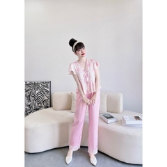 SP_05 Đồ bộ pijama BOLOBALA latin tay áo cánh tiên quần dài, mẫu mã mới, gu sang trọng, thẩm mỹ.