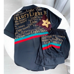 QC_04 Đồ bộ pijama BOLOBALA tay ngắn quần dài hoạ tiết chữ có 2 màu, hàng QCCC form và chất đẹp, kín đáo