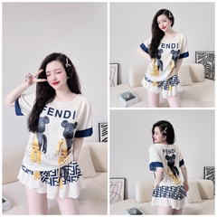 SP_84 Đồ bộ BOLOBALA set quần giả váy áo cổ tròn, chất lụa latin trẻ trung, xịn xò