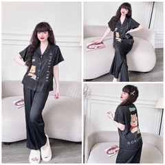 SP_101 Đồ bộ pijama BOLOBALA quần dài áo tay ngắn form truyền thống dễ mặc, chất lụa xước phối nhiều hoạ tiết xinh