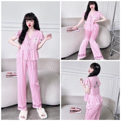 SP_102 Đồ bộ pijama BOLOBALA mặc nhà thiết kế tay áo cánh tiên 3 nơ lụa latin quần dài đa dạng mẫu mã
