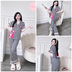 SP_104 Đồ bộ pijama BOLOBALA quần dài áo tay ngắn form pijama truyền thống chất lụa xước hàng đẹp xuất sắc