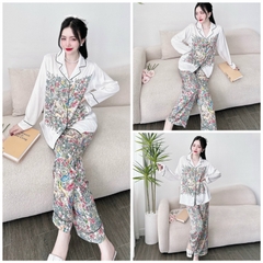 SP_150 [size XL] Đồ bộ pijama BOLOBALA mặc nhà quần dài áo tay dài chất lụa latin big size, form cực thoải mái