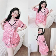 Đồ bộ pijama nữ mặc nhà BOLOBALA quần đùi áo tay ngắn [SP_168] chất lụa latin form truyền thống dễ mặc, thoải mái