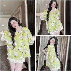 Đồ bộ pijama BOLOBALA nữ mặc nhà SP_212 quần đùi áo cánh dơi tay ngắn Lady chất lụa latin cao cấp, xịn đẹp