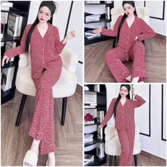 Đồ bộ pijama BOLOBALA nữ SP_240 mặc nhà quần dài áo tay dài phom truyền thống chất lụa mango
