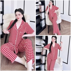 Đồ bộ pijama BOLOBALA nữ SP246 mặc nhà quần dài áo tay ngắn phom truyền thống chất lụa mango