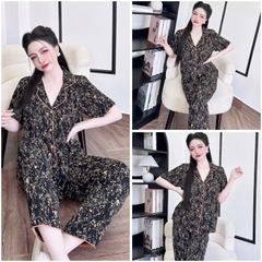 Đồ bộ pijama BOLOBALA nữ SP246 mặc nhà quần dài áo tay ngắn phom truyền thống chất lụa mango