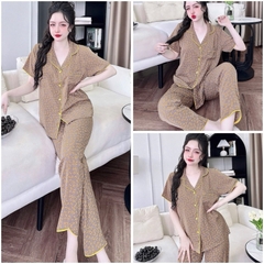 Đồ bộ ngủ lụa mango BOLOBALA pijama nữ mặc nhà SP248 quần dài áo tay ngắn mẫu quốc dân