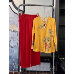 BỘ ÁO BÀ BA TRUYỀN THỐNG HÀNG LADY SP_234 HOẠ TIẾT TẾT 2025 NGẬP TRÀN SẮC XUÂN