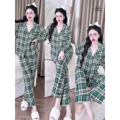 Đồ bộ pijama BOLOBALA nữ SP_254 mặc nhà quần dài áo tay dài phom truyền thống chất lụa mango đẹp