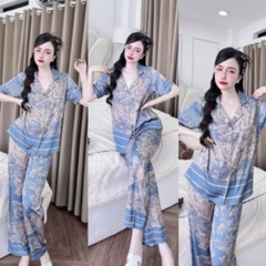 Đồ bộ pijama BOLOBALA SP_253 mặc nhà quần dài áo tay ngắn chất lụa latin mẫu mới