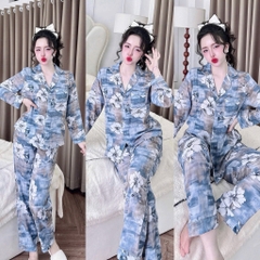 Đồ bộ pijama BOLOBALA SP_256 mặc nhà quần dài áo tay dài chất lụa mango cực mịn, hàng đẹp