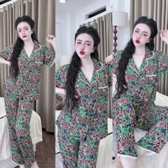 Đồ bộ pijama BOLOBALA nữ SP_258 mặc nhà quần dài áo tay ngắn phom truyền thống chất lụa mango loại đẹp