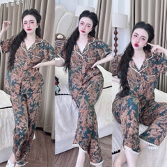Đồ bộ pijama BOLOBALA nữ SP_258 mặc nhà quần dài áo tay ngắn phom truyền thống chất lụa mango loại đẹp