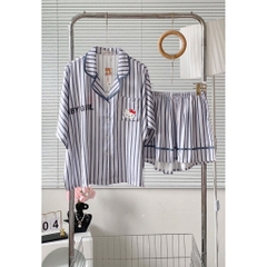 Đồ bộ pijama nữ Bolobala lụa latin mặc nhà SP_262 quần đùi áo tay ngắn cánh dơi hàng cao cấp
