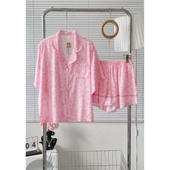 Đồ bộ pijama nữ Bolobala lụa latin mặc nhà SP_262 quần đùi áo tay ngắn cánh dơi hàng cao cấp