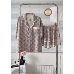 Đồ bộ pijama nữ Bolobala lụa latin mặc nhà SP_262 quần đùi áo tay ngắn cánh dơi hàng cao cấp