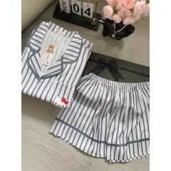Đồ bộ pijama nữ Bolobala lụa latin mặc nhà SP_262 quần đùi áo tay ngắn cánh dơi hàng cao cấp