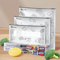 Set 10 túi zip bạc để tủ lạnh