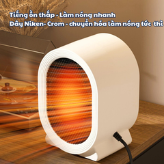 Máy Sưởi Mini Để Bàn có tấm lưới cách nhiệt an toàn, Quạt Sưởi Ấm Mini Hồng Ngoại Tiện Lợi