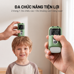 Máy đo chiều cao, thước đo khoảng cách Atuman HM1, đo tối đa 50m, độ chính xác cao, kết nối app