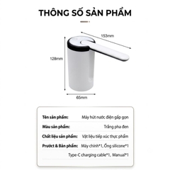 Máy Bơm nước mini tại vòi Quange điện áp 5V-1A,công suất 4W có thể gấp gon