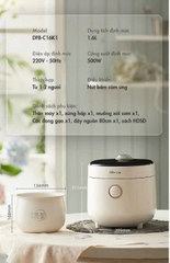 Nồi cơm điện Bear DFB-C16K1 tổng dung tích 1.6L cho 2 người ăn