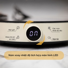 Bếp từ đơn Lumias LK24-220E màu trắng / LK24-220W màu be sữa