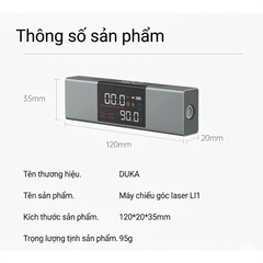 Máy đo góc Laser Atuman LI1 Màn hình LED hai mặt