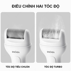 Máy Chà Gót Chân ENCHEN ROCK 2 | Không Dây, 2 Tốc Độ, Đầu Mài Emery Xoay 360 Độ, Pin Trâu 1200mAh