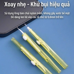 Dụng Cụ Vệ Sinh Điện Thoại & Tai Nghe 2 Đầu Siêu Nhỏ 1 đầu chổi 1 đầu móc