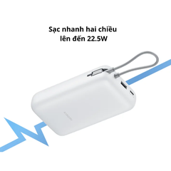 Sạc Dự Phòng Xiaomi Power Bank 20000mAh (Integrated Cable) TH | Sạc Nhanh |