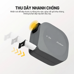 Thước dây cuộn tự khóa Atuman TP1 dài 3m, độ chính xác cao