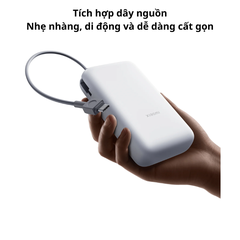Sạc Dự Phòng Xiaomi Power Bank 20000mAh (Integrated Cable) TH | Sạc Nhanh |