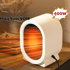 Máy Sưởi Mini Để Bàn có tấm lưới cách nhiệt an toàn, Quạt Sưởi Ấm Mini Hồng Ngoại Tiện Lợi