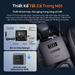 Bơm lốp xe ô tô mini tự động 70mai TP10