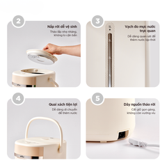 Bình thuỷ điện đun nước nóng và giữ nhiệt 5L Bear EWB-5H50M54