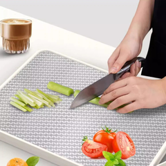 Thớt kháng khuẩn 2 mặt, inox 304 & nhựa PP, dùng thái rau củ, thực phẩm cao cấp không rỉ