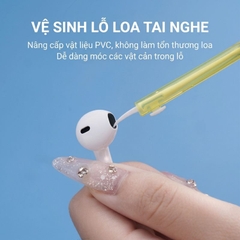 Dụng Cụ Vệ Sinh Điện Thoại & Tai Nghe 2 Đầu Siêu Nhỏ 1 đầu chổi 1 đầu móc