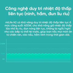 Bếp từ miLife N2 9 mức nhiệt, hẹn giờ, đun liu riu