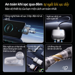 Bộ Ngắt Sạc Tự Động Thông Minh ILV KH-51 sản xuất tại KUWAJIA - Ngắt Sạc Vật Lý Type-C, Hỗ Trợ Sạc Nhanh 140W, Chống Chai Pin & Chống Cháy Nổ