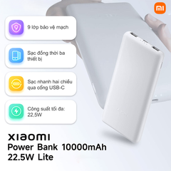 Pin sạc dự phòng Xiaomi Power Bank 10000mAh 22.5W Lite