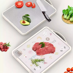 Thớt kháng khuẩn 2 mặt, inox 304 & nhựa PP, dùng thái rau củ, thực phẩm cao cấp không rỉ