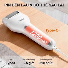 Máy Chà Gót Chân ENCHEN ROCK 2 | Không Dây, 2 Tốc Độ, Đầu Mài Emery Xoay 360 Độ, Pin Trâu 1200mAh