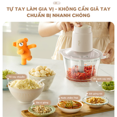 Máy xay thịt Bear CH-5H03E33 dung tích 1.8L, công suất 300W, xay thịt, cá, hạt khô đa năng
