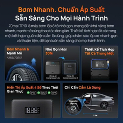 Bơm lốp xe ô tô mini tự động 70mai TP10