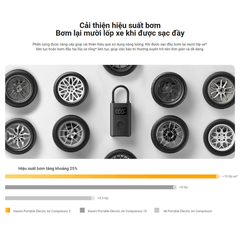 Máy bơm điện tử  Portable Electric Air Compressor 2｜Tự ngắt khi đủ áp｜Hiển thị áp suất số｜Nhỏ gọn, dễ mang theo