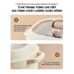 Nồi nấu chậm đa năng 1.6L Bear SB-NNC16, có xửng hấp, 6 chế độ nấu