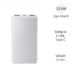 Pin sạc dự phòng Xiaomi Power Bank 10000mAh 22.5W Lite